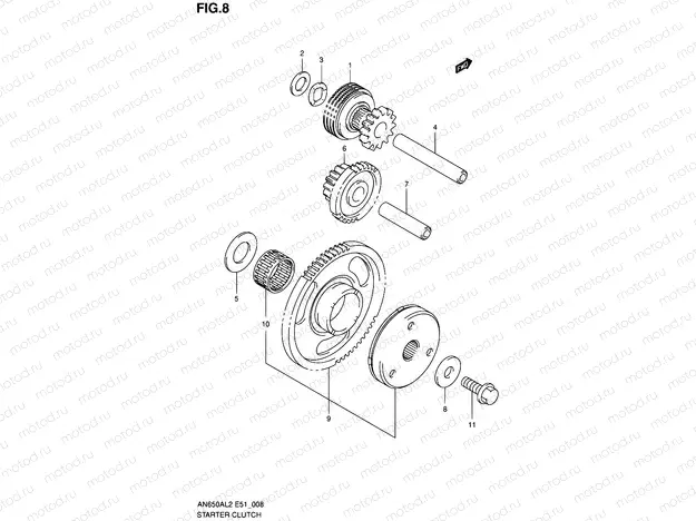 8 - STARTER CLUTCH