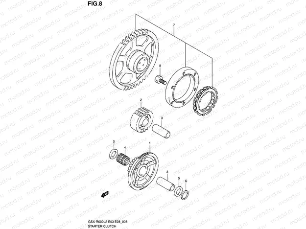 8 - STARTER CLUTCH