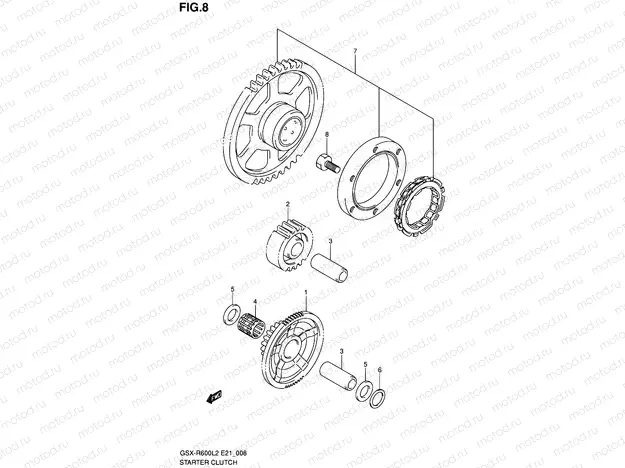 8 - STARTER CLUTCH