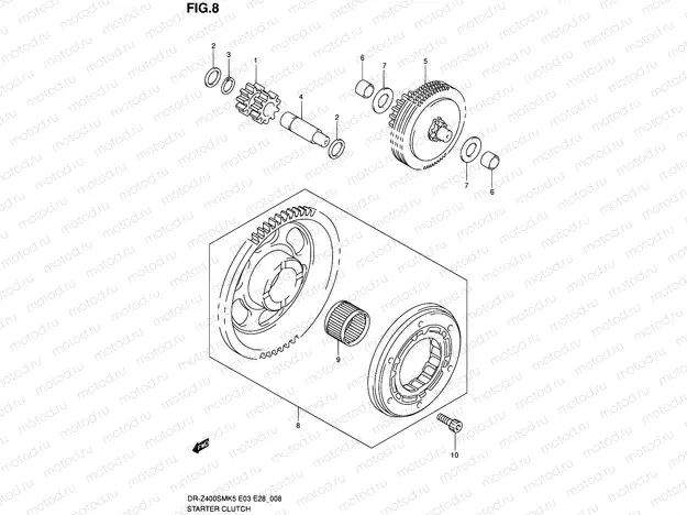 8 - STARTER CLUTCH