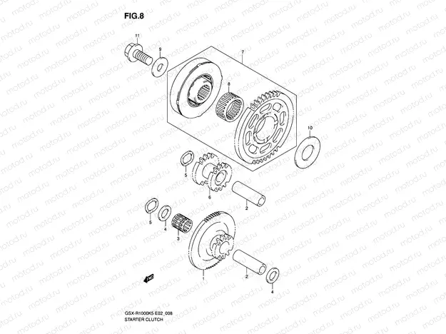 8 - STARTER CLUTCH