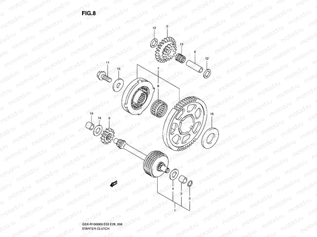 8 - STARTER CLUTCH