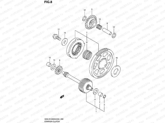 8 - STARTER CLUTCH