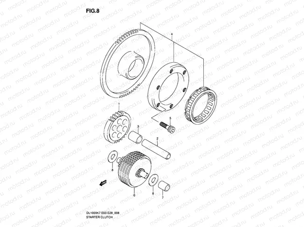 8 - STARTER CLUTCH
