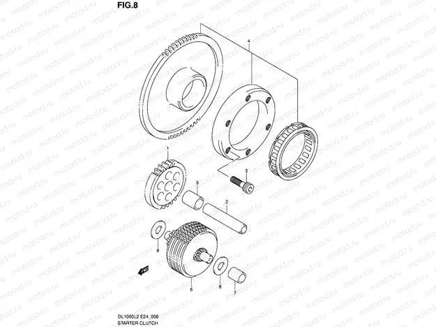 8 - STARTER CLUTCH