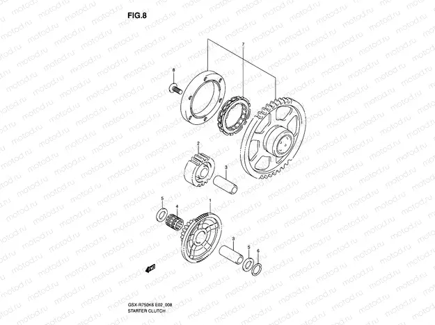 8 - STARTER CLUTCH