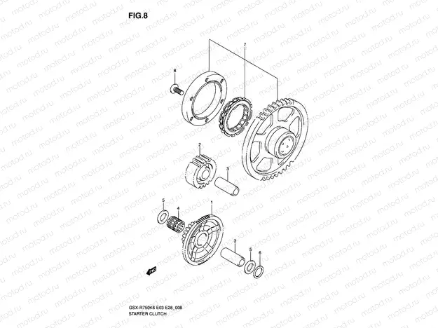 8 - STARTER CLUTCH