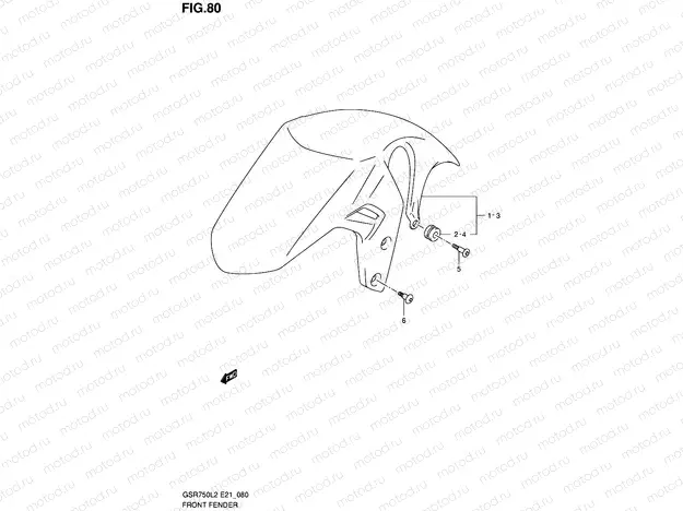80 - FRONT FENDER (GSR750L2 E24)