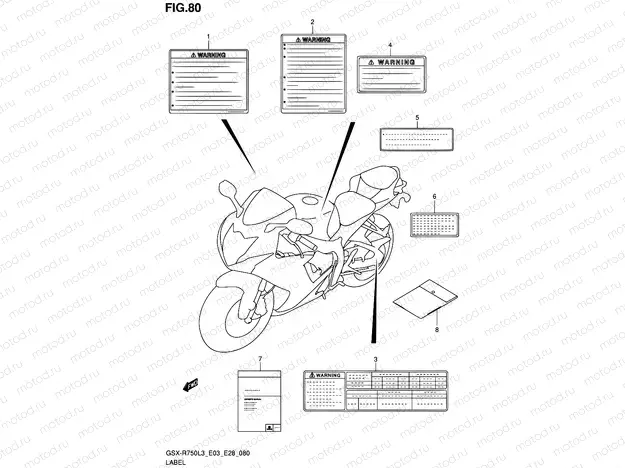 80 - LABEL (GSX-R750L3 E03)