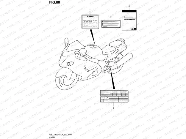 80 - LABEL (GSX1300RAUFL4 E19)