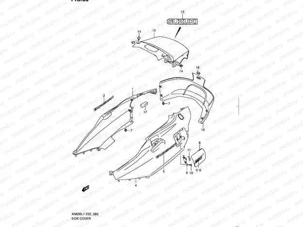 80 - SIDE COVER (AN650L1 E19)