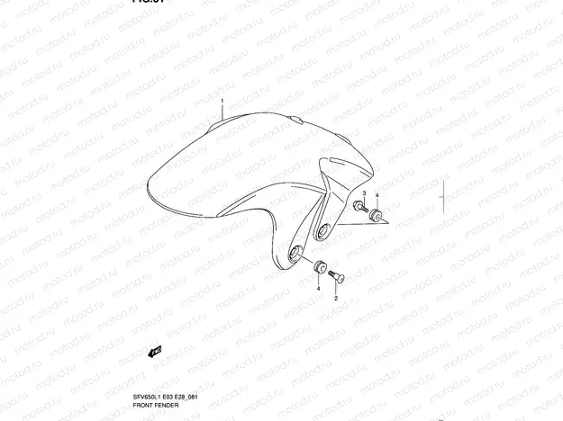 81 - FRONT FENDER (SFV650L1 E28)