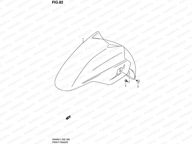 82 - FRONT FENDER (AN400AL4 E19)