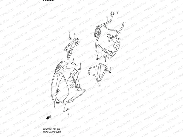 82 - HEADLAMP COVER