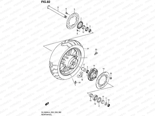 82 - REAR WHEEL