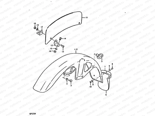 83 - FRONT FENDER (GP125UC, GP125UN)