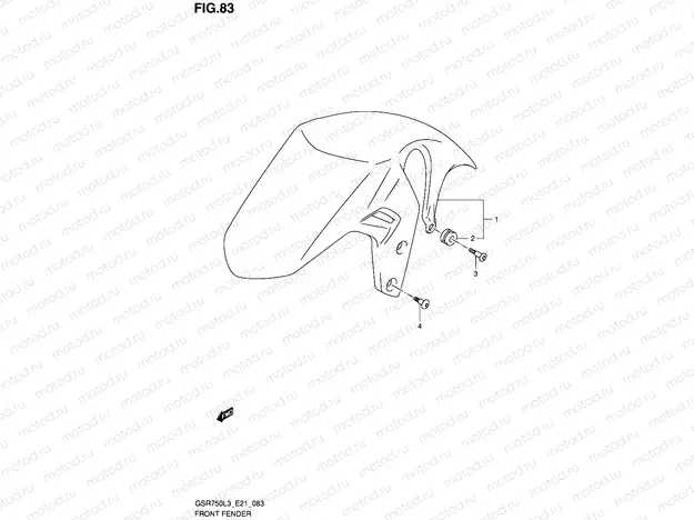 83 - FRONT FENDER (GSR750AL3 E24)