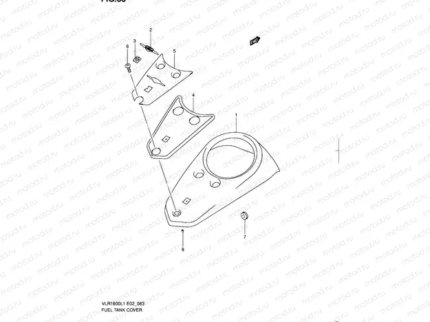 83 - FUEL TANK COVER (VLR1800TL1 E19)