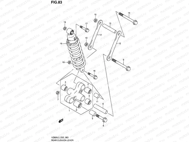 83 - REAR CUSHION LEVER (VZ800L3 E02)