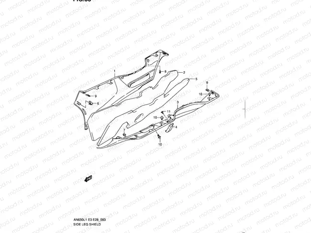 83 - SIDE LEG SHIELD (AN650L1 E03)