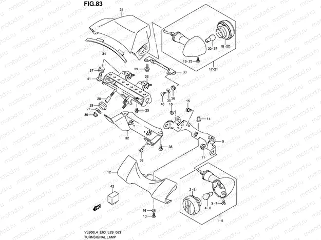 83 - TURNSIGNAL LAMP (VL800CL4 E28)