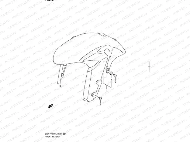 84 - FRONT FENDER (GSX-R1000L1 E24)