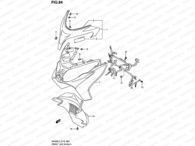 84 - FRONT LEG SHIELD (AN400AL3 E19)