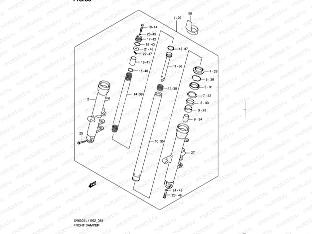 85 - FRONT DAMPER (SV650SL1 E02)