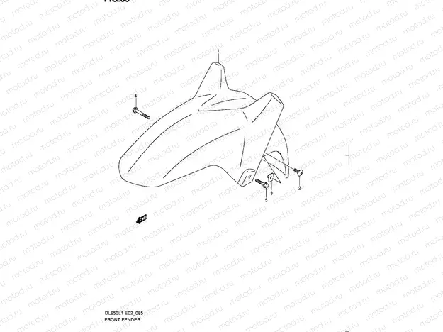 85 - FRONT FENDER (DL650L1 E02)