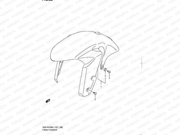 85 - FRONT FENDER (GSX-R1000L1 E51)