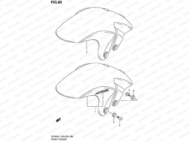 85 - FRONT FENDER (SFV650AL1 E33)