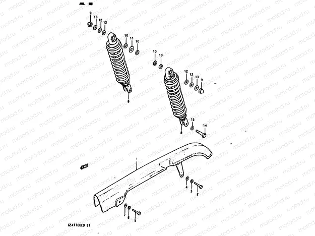 86 - CHAIN CASE - REAR SHOCK ABSORBER (MODEL Z)