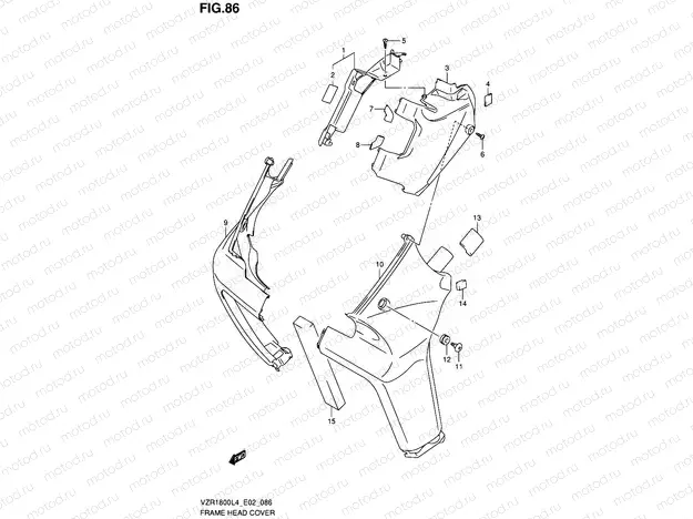 86 - FRAME HEAD COVER (VZR1800L4 E02)