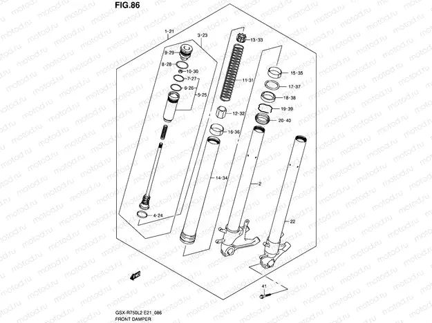 86 - FRONT DAMPER