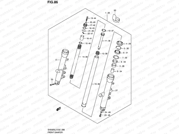 86 - FRONT DAMPER (SV650SL2 E24)