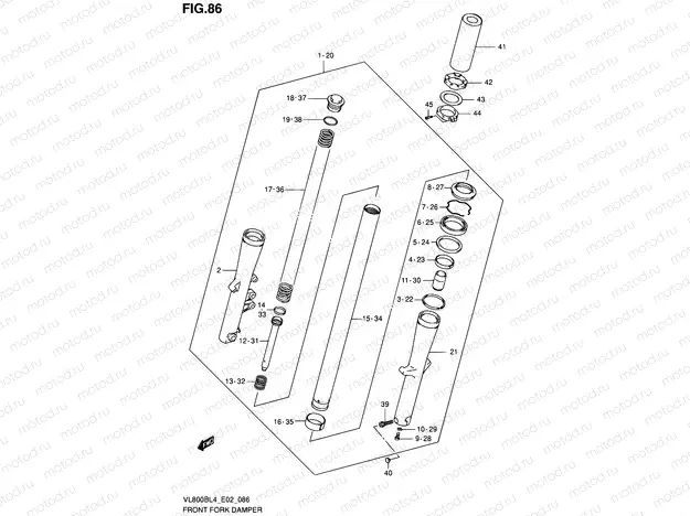 86 - FRONT FORK DAMPER