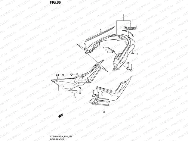 86 - REAR FENDER