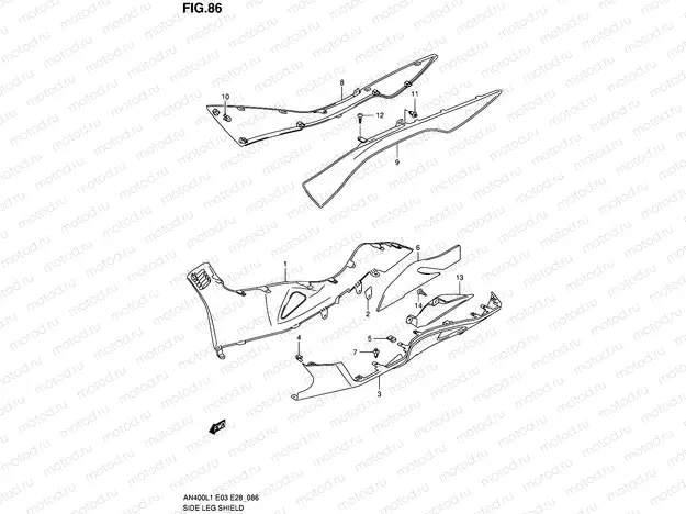 86 - SIDE LEG SHIELD (AN400ZAL1 E33)