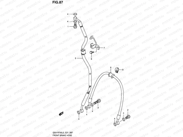 87 - FRONT BRAKE HOSE