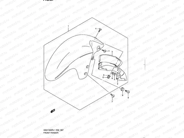 87 - FRONT FENDER