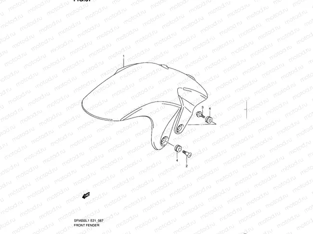 87 - FRONT FENDER (SFV650UL1 E24)