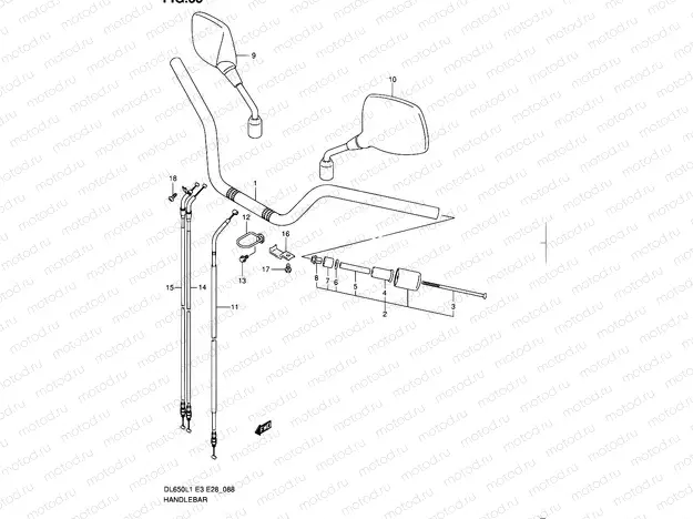 88 - HANDLEBAR (DL650L1 E33)