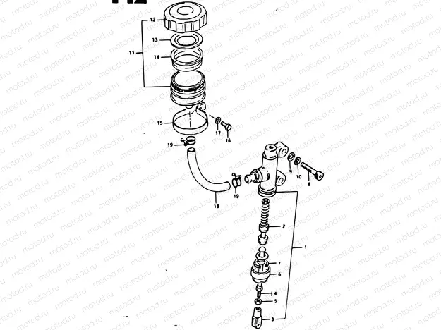 88 - REAR MASTER CYLINDER (GSX1100EX, GSX1100X)