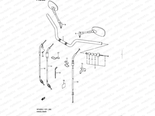 89 - HANDLEBAR (SFV650L1 E21)