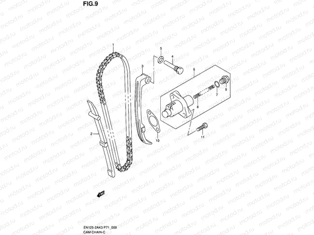 9 - CAM CHAIN (EN125-2AK3/K7/K8)