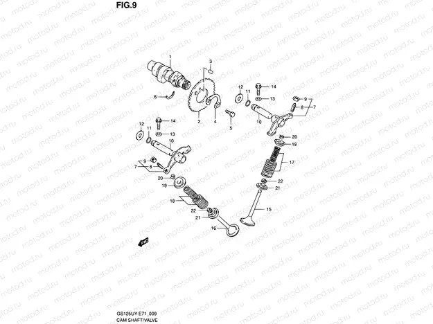 9 - CAM SHAFT - VALVE
