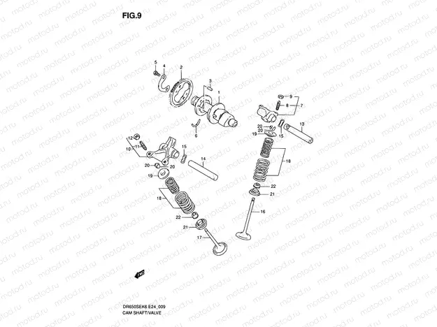 9 - CAM SHAFT - VALVE