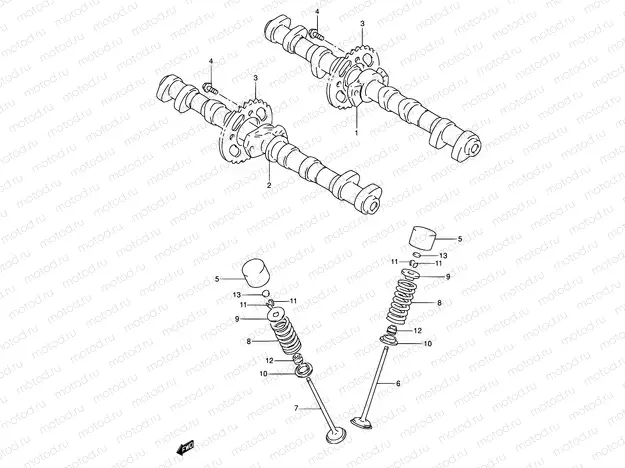 9 - CAM SHAFT - VALVE