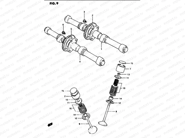 9 - CAM SHAFT - VALVE