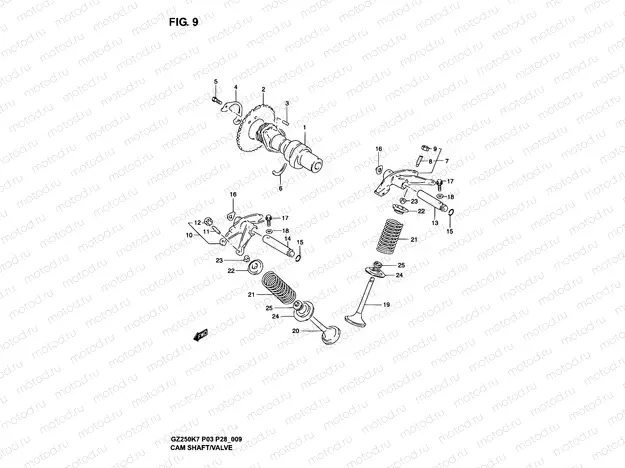 9 - CAM SHAFT/VALVE